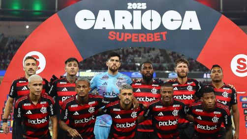 Time do Flamengo para o jogo de ida da final do Campeonato Carioca