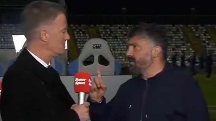 Gattuso e Josko Jelicic discutem ao vivo em emissora de televisão da Croácia