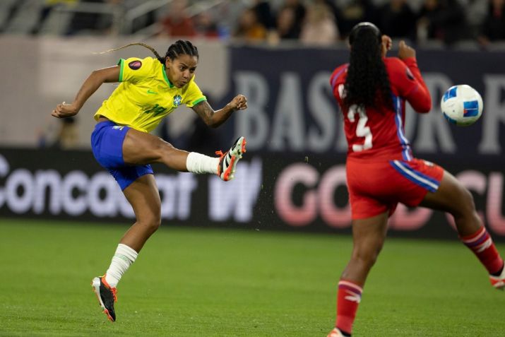 Geyse marcou dois gols na disputa contra o Panamá, pela Copa Ouro Feminina da Concacaf 2024 • Divulgação/CBF