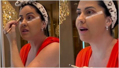 Graciele Lacerda se arruma para assistir primeiro show de Zezé após parto de Clara