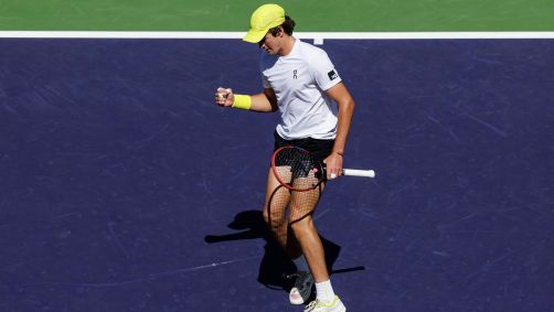 João Fonseca na vitória na estreia em Indian Wells