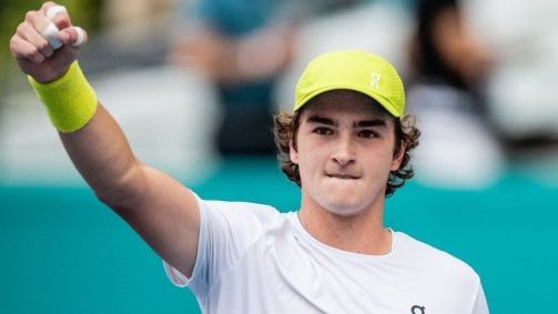 João Fonseca after a victory over Ugo Humbert at Miami Open