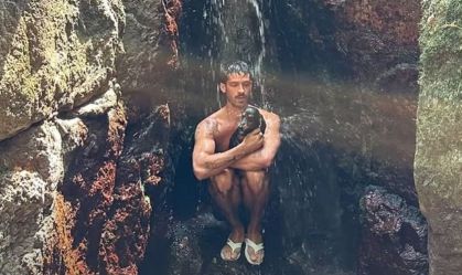 João Guilherme vai em cachoeira com cachorro que adotou com Marquezine