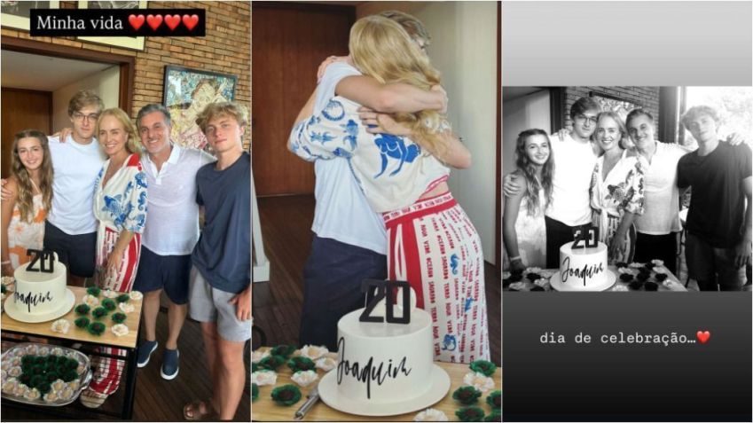 Joaquim Huck ganhou bolo em seu aniversário de 20 anos • Instagram/Angelica/Luciano Huck