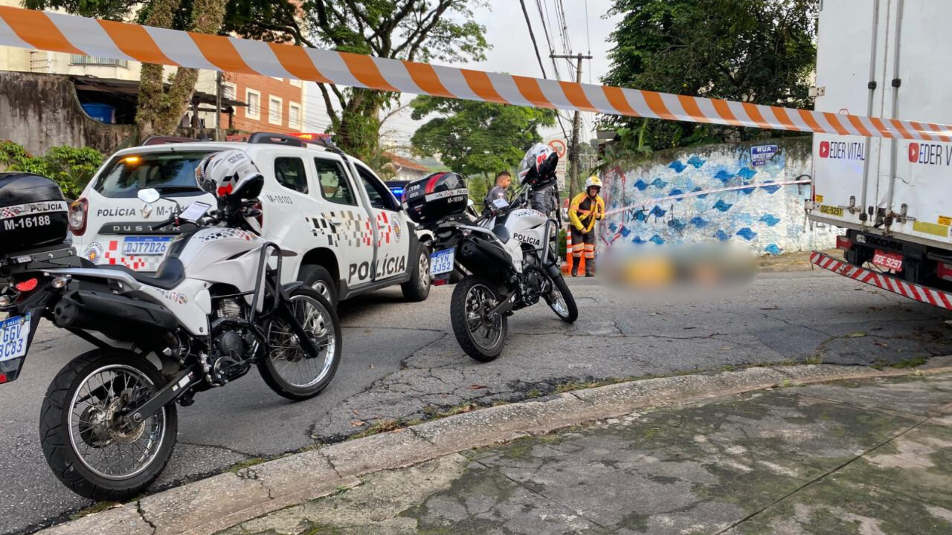 Corpo do CET baleado em tentativa de assalto em São Paulo • Reprodução