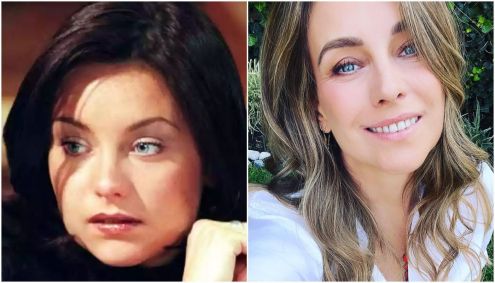Antes e depois de Leda Duran (Dominika Paleta) em &quot;A Usurpadora&quot;