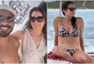 Letícia Spiller curte passeio de luxo com novo namorado português