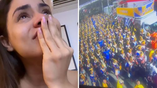 Lexa se emociona com desfile da Unidos da Tijuca