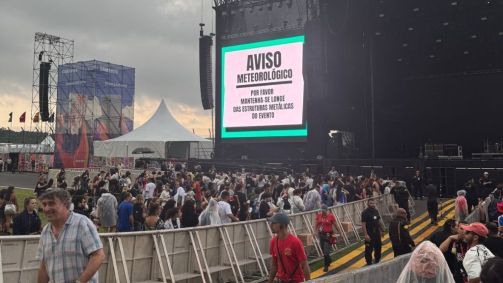 Aviso de alerta meteorológico interrompeu programação de shows do Lollapalooza 2025