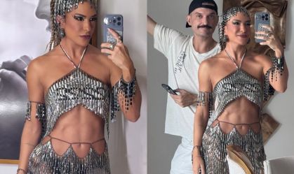 Lore Improta mostra look metalizado para curtir Carnaval em Salvador