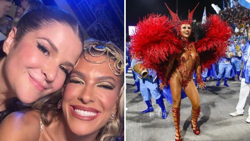Lore Improta e Ju Ferraz fazem homenagem a Sabrina Sato na Sapucaí