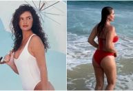 Musa dos anos 80, Luma de Oliveira posa na praia e reflete sobre envelhecer