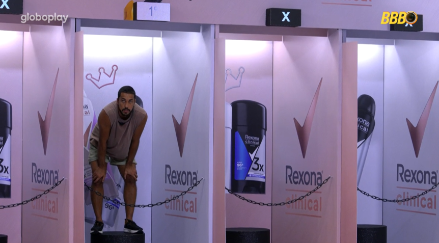 Maike ficou por quase 10 horas na Prova do Líder • Reprodução/Globoplay