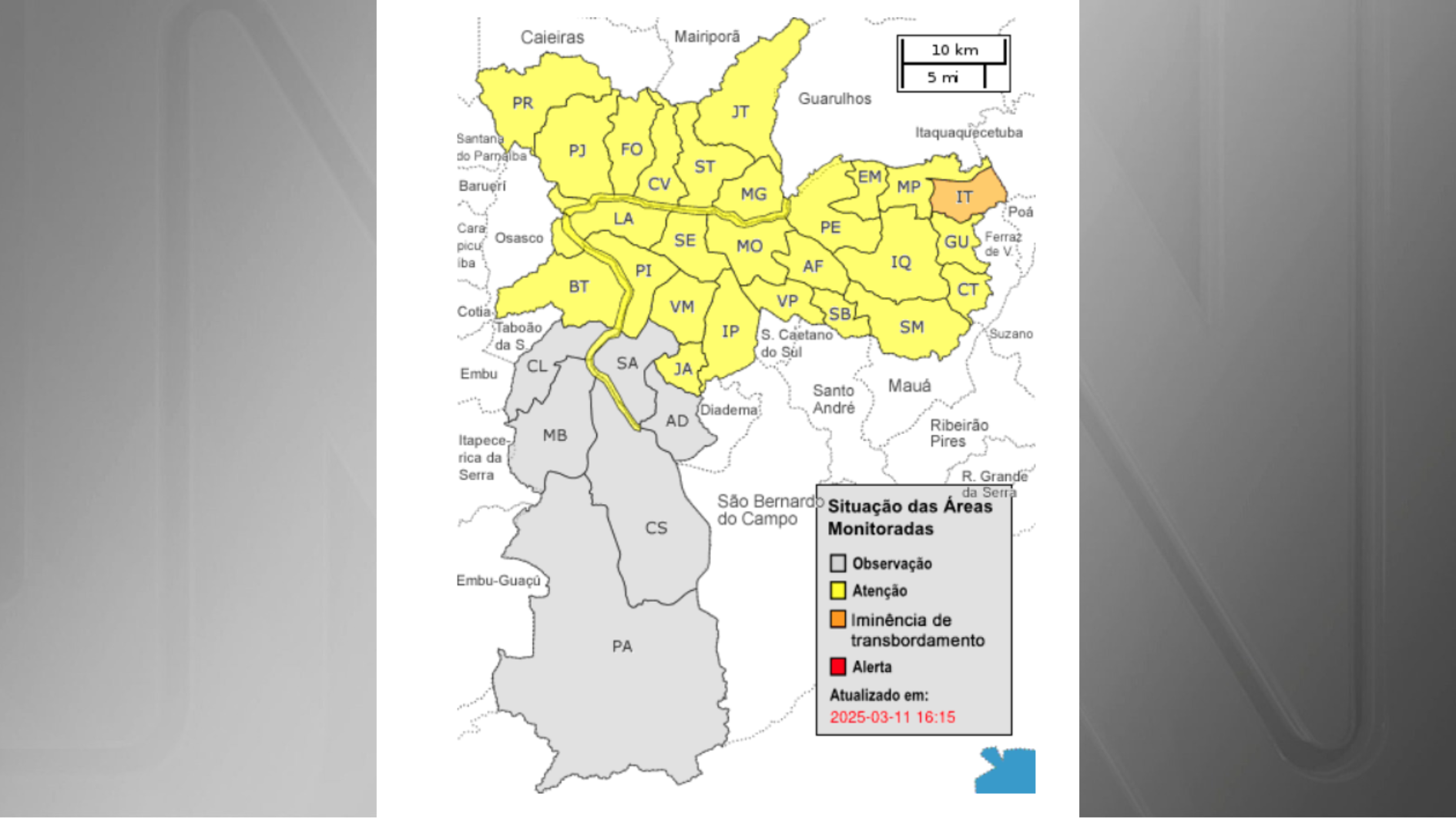 mapa cge hoje