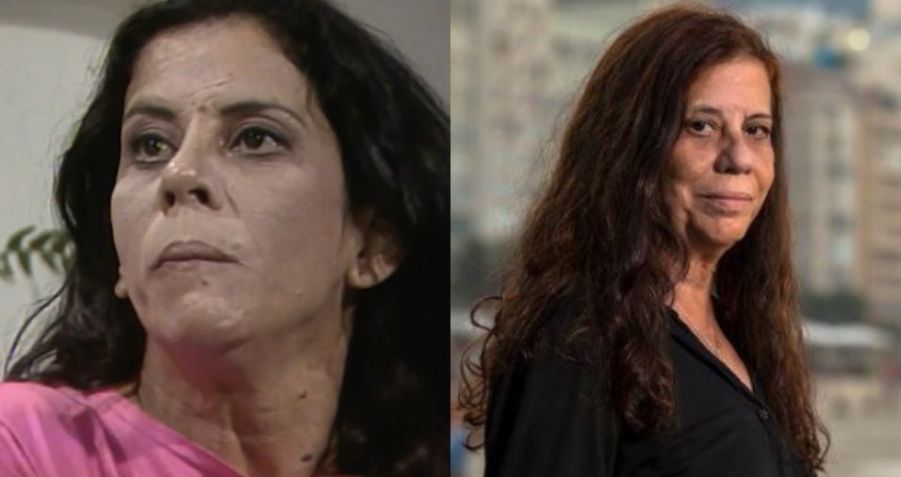 Maria Glaudys na novela "Vale Tudo" e atualmente • Reprodução/Globoplay/CineOP/Divulgação