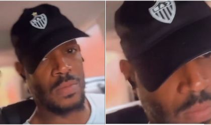 Marlon Mayans chega em BH com boné do Galo
