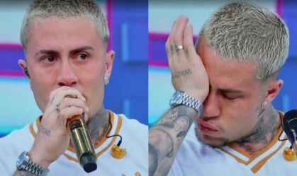 MC Daniel canta música que fez ao filho e chora ao falar da mulher