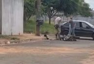 Briga de trânsito: policial atira em motociclista após discussão no MS
