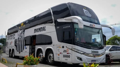 Novo ônibus do Santos