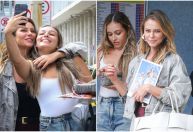 Paolla Oliveira posa com fãs em dia de estreia de "Vale Tudo"