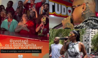 Preta Gil ganha homenagens de Léo Santana e Ludmilla