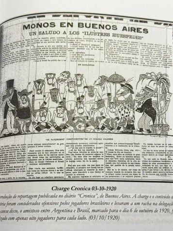 Jornal argentino fez publicação racista em 1920 • Foto: Reprodução