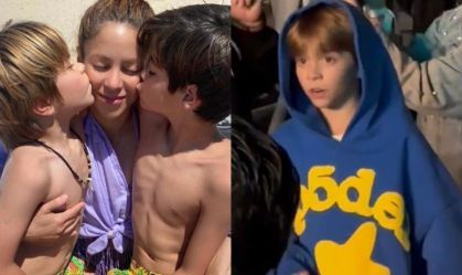 Filho caçula de Shakira faz performance na plateia do show da mãe; assista