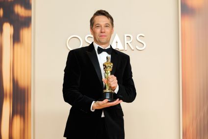 Sean Baker, de "Anora", na 97ª premiação do Oscar