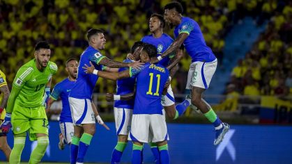 Seleção Brasileira em partida contra a Colômbia, pelas Eliminatórias da Copa do Mundo de 2026