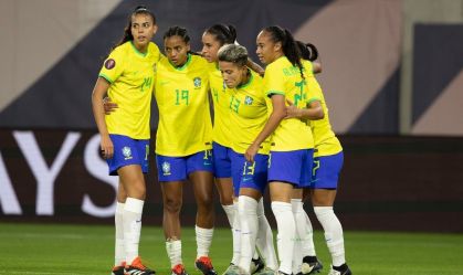 Seleção Brasileira em jogo contra o Panamá, pela Copa Ouro Feminina da Concacaf 2024
