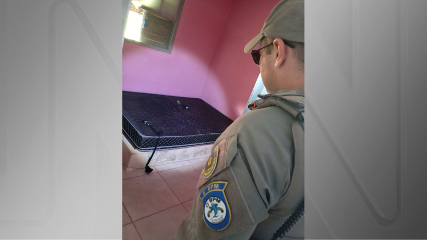 Cativeiro onde o casal ficou • Divulgação/Polícia Civil