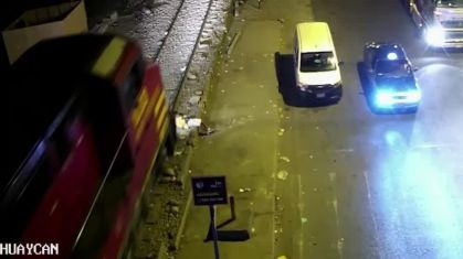 Homem sobrevive após ser atropelado por trem no Peru.