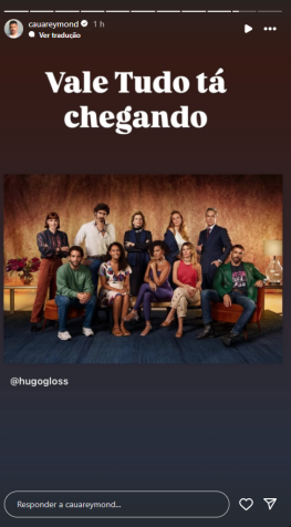 Cauã Reymond escreveu: "Vale Tudo está chegando" • Instagram/Cauã Reymond