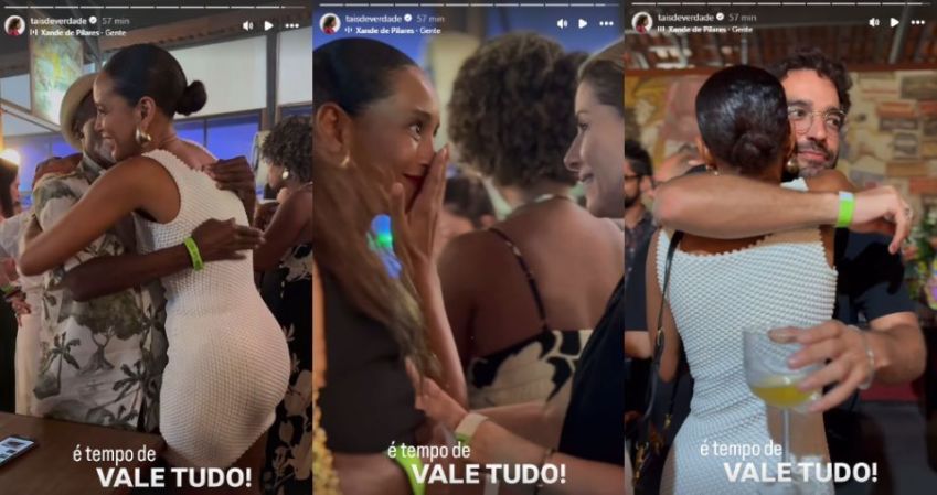 Taís Araújo com Antonio Pitanga, Débora Bloch e Humberto Carrão • Instagram/Taís Araújo