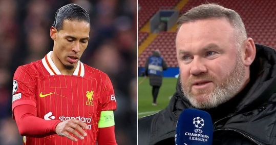 Montagem com Van Dijk e Rooney