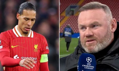 Rooney chama Van Dijk de "preguiçoso" após eliminação do Liverpool