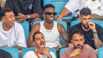 Vini Jr. no Maracanã para a final do Carioca entre Flamengo e Fluminense
