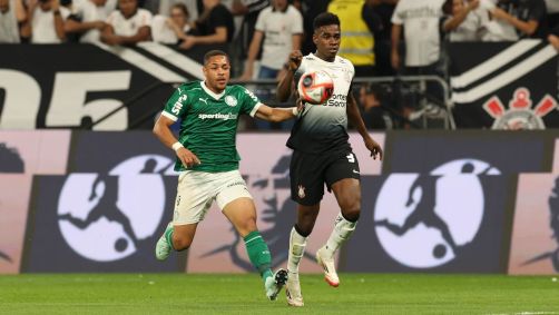 Félix Torres fez pênalti em Vitor Roque na final do Paulistão
