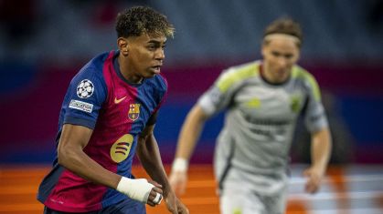 Yamal em jogo do Barcelona