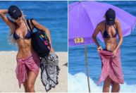 Yasmin Brunet curte dia de praia no Rio de Janeiro; veja fotos