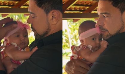 Zezé publica vídeo fofo se despedindo da filha: “Hora de trabalhar"