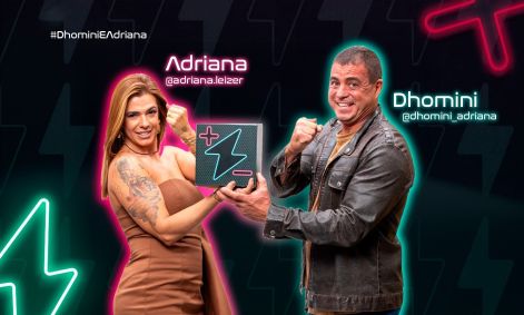 Adriana e Dhomini estão no Power Couple Brasil 7