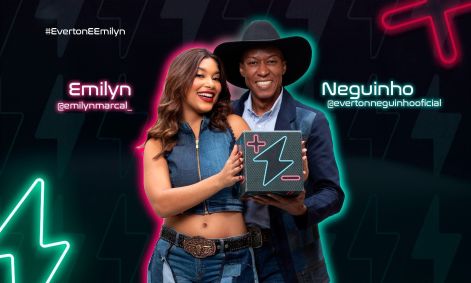 Emilyn e Neguinho estão no Power Couple Brasil 7