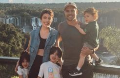 Fabiana e o marido, Bruno, são pais das gêmeas Chiara e Sienna, e de Luigi