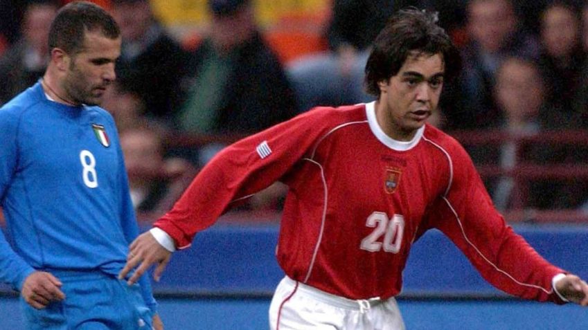 Álvaro Recoba, em amistoso contra a Itália antes da Copa do Mundo de 2022 • Grazia Neri/Getty Images