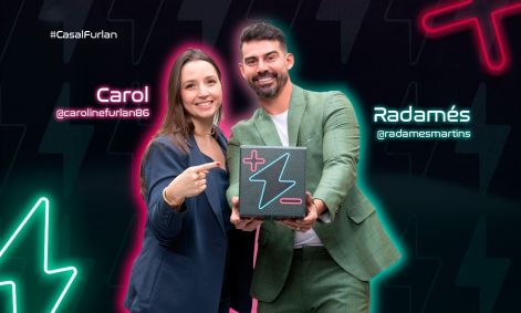 Carol e Radamés estão no Power Couple Brasil 7