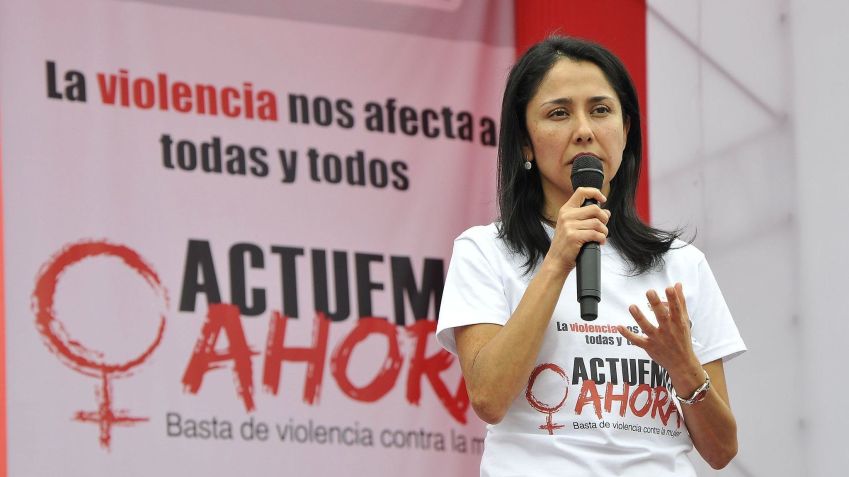 Ex-primeira-dama do Peru, Nadine Heredia, em evento no Ministério da Mulher, em novembro de 2013. • Presidência do Peru