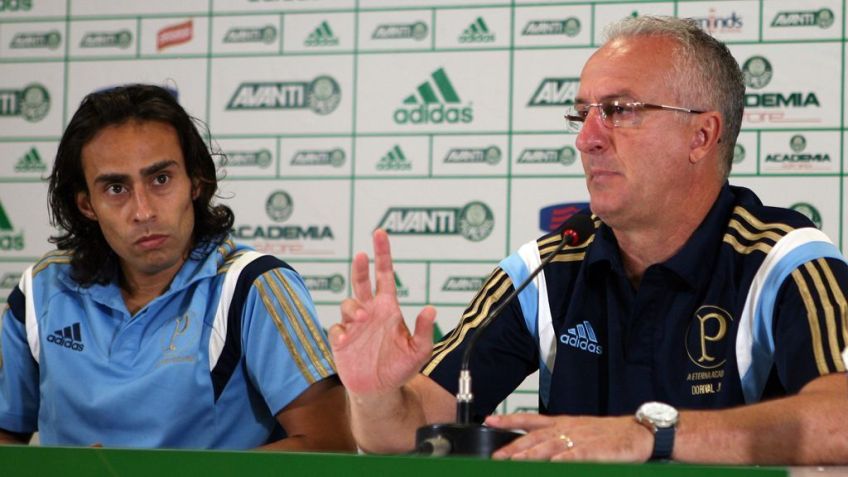Dorival Júnior e Valdívia concedem entrevista no Allianz Parque em 2014 • Foto: Cesar Greco