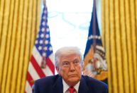Trump culpa Biden, mas tarifas são marca de recuo do PIB no 1° trimestre