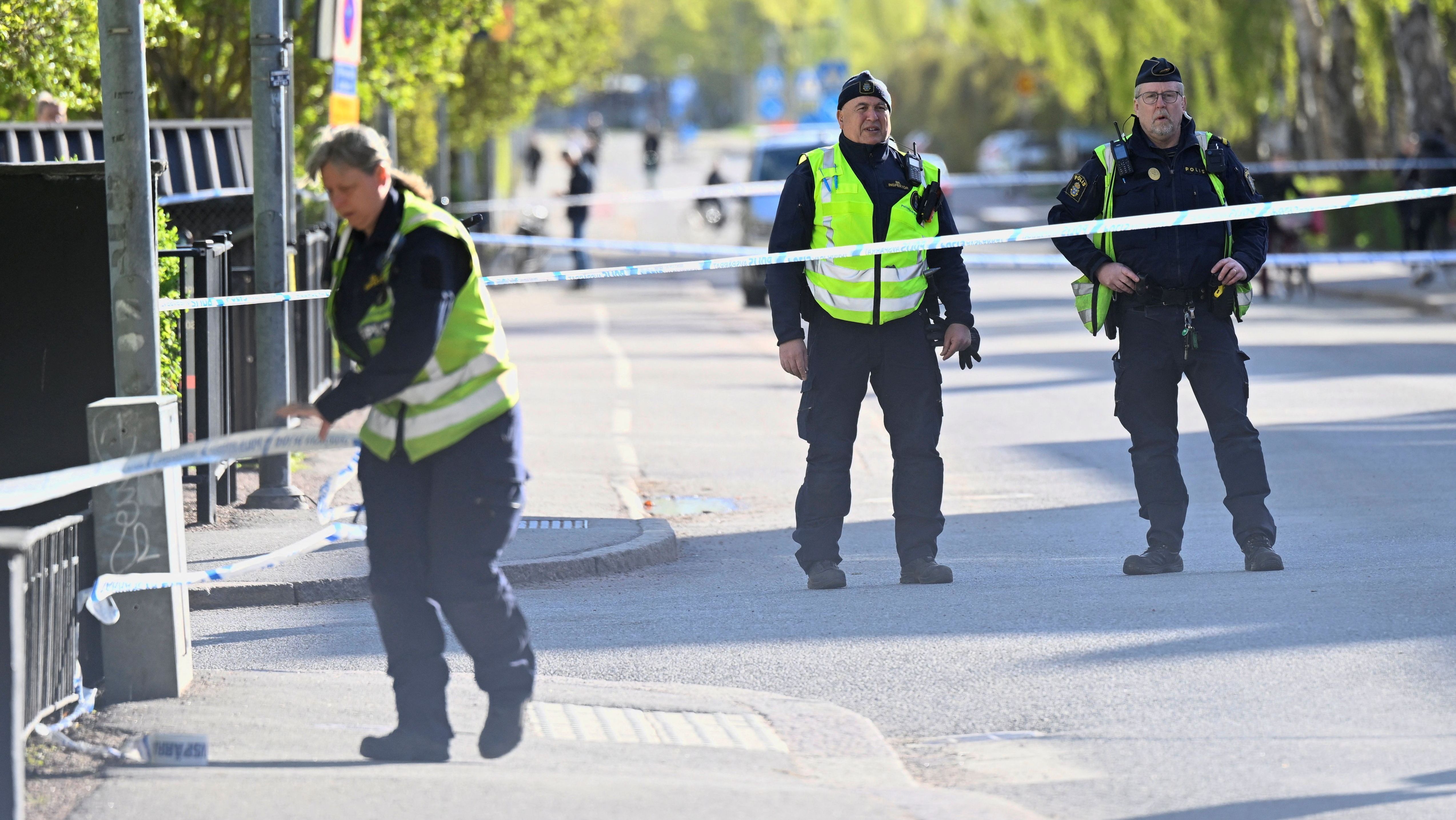 Local de ataque a tiros em Uppsala, na Suécia